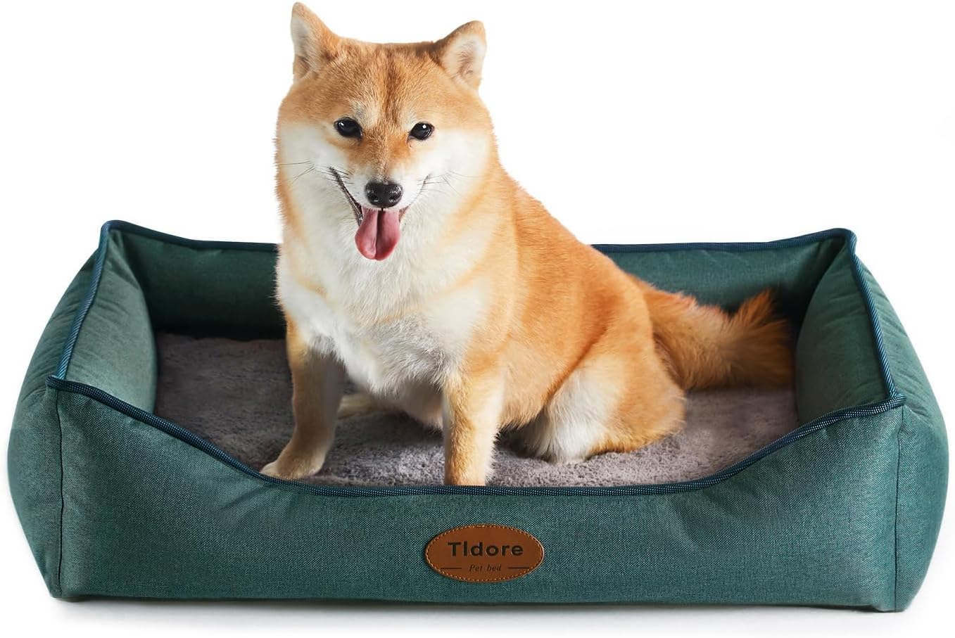 Orthopedic Dog Beds for Medium Dogs, Durable Egg Crate Foam Sofa Dog Bed wit Washable Removable Cover,Waterproof Lining,Pet Bed for Large Dogs (Olive Green, 26.4" L x 21.7" W x 6.2" Th)