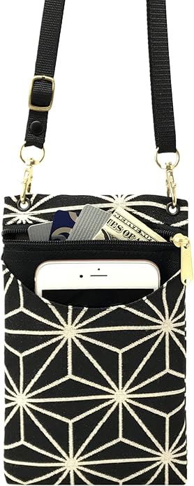 Danny K. Women's Tapestry Crossbody Cell Phone or Passport Purse, Handmade in USA