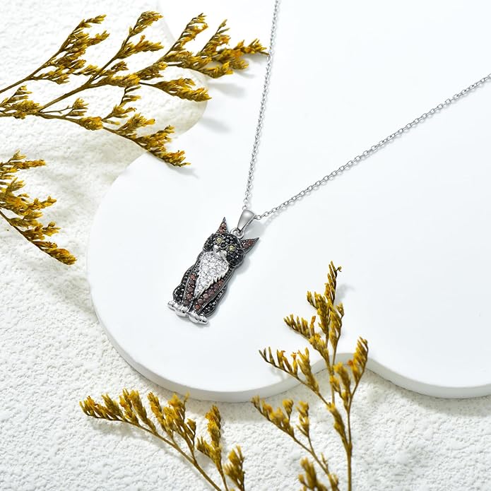 Cat Necklaces 13 Breeds of Cats Necklaces S925 Sterling Silver Cat Pendant for Women