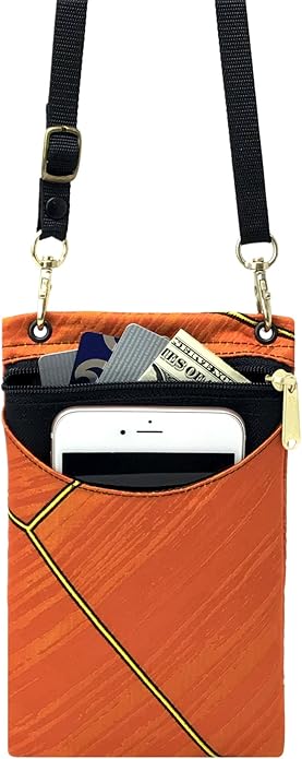 Danny K. Women's Tapestry Crossbody Cell Phone or Passport Purse, Handmade in USA