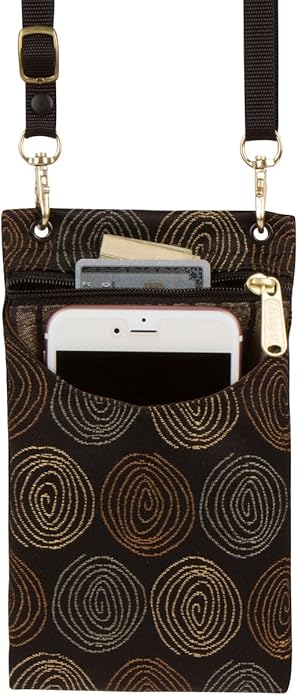 Danny K. Women's Tapestry Crossbody Cell Phone or Passport Purse, Handmade in USA