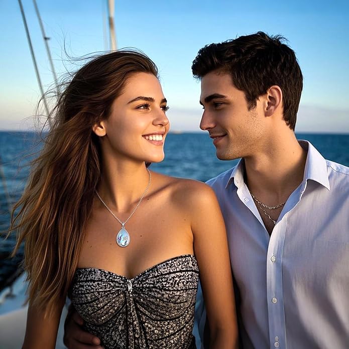 LUHE Moonstone Necklace 925 Sterling Silver Fox/Axolotl/Cat/Raccoon/Penguin/Frog/Panda/Highland Cow Pendant Necklace Animal Jewelry Gifts for Women