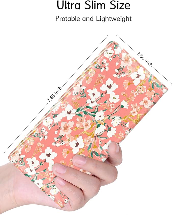 Nipichsha Womens Wallet, RFID Slim Wallets for Women, Thin Ladies Credit Card Holder Purse, Cute Leather Bifold Clutch Billfold with 11 Card Slots & ID Window, Rosemary