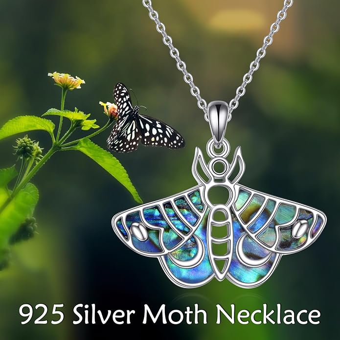 TIGER RIDER Bee Necklace for Women Sterling Silver Cute Animal Axolotl Dragonfly Moth Owl Black Cat Pendant Necklaces Animals Jewelry Birthday Gifts for Women Wife