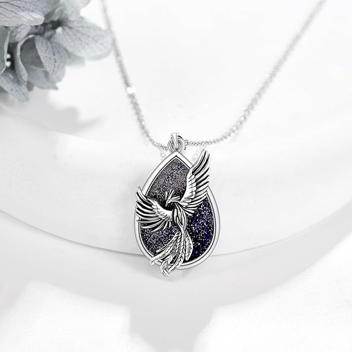 Sterling Silver Cute Animal Pendant Necklace Fox/Snake/Unicorn/Owl on Moon/Rabbit/Horse Necklace Jewelry Gifts for Women Mom Sister
