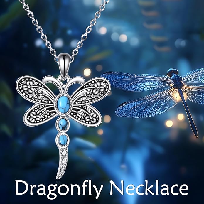 POPLYKE Spider/Butterfly/Fox/Killer Whale/Pande/Shark/Cat/Owl/Mermaid/Dragonfly Necklace 925 Sterling Sliver Animal Necklace Pendant Jewelry Gifts for Women