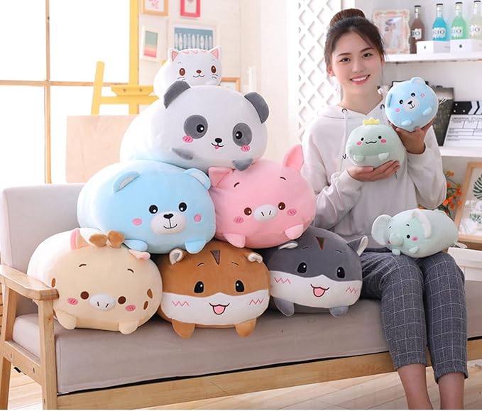 Cute Plush Deer Stuffed Squishy Animal Deer Cylindrical Body Deer Pillow,Super Soft Deer Hugging Toy Pillow Kids Kawaii Sleeping Deer Pillow Gifts for Bedding Decor or Home Decor 24-Inch