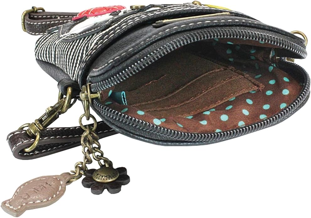 CHALA Cell Phone Crossbody Purse-Women PU Leather/Canvas Multicolor Handbag with Adjustable Strap