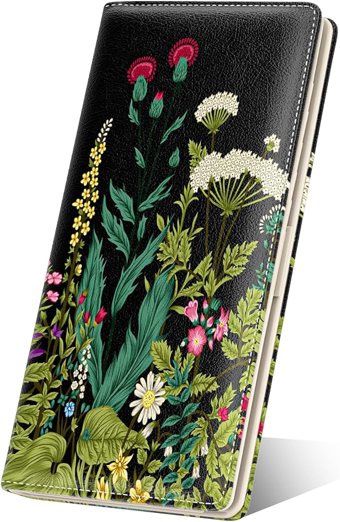 Nipichsha Womens Wallet, RFID Slim Wallets for Women, Thin Ladies Credit Card Holder Purse, Cute Leather Bifold Clutch Billfold with 11 Card Slots & ID Window, Dandelion