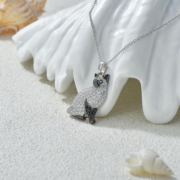 Cat Necklaces 13 Breeds of Cats Necklaces S925 Sterling Silver Cat Pendant for Women