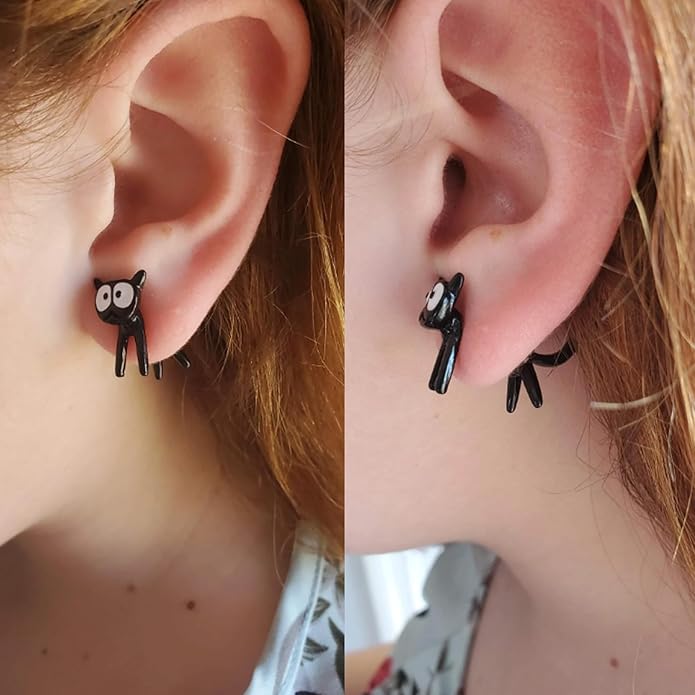 Cat Earrings for Women Trendy Stuff Mothers Day Gifts Funny Animal Stud Earrings Jewelry Gifts for Cat Lovers Birthday Christmas