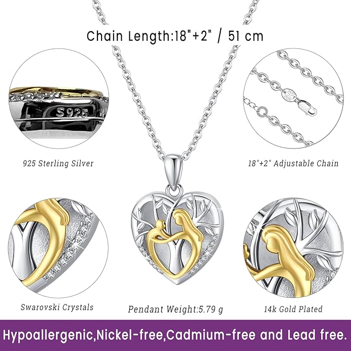 Picture Locket Necklace for Women Men Rose 14K Real Gold 925 Sterling Silver Jewelry Heart Locket Necklace that Holds Pictures Tree of Life Viking Wolf Celtic Knot St Christopher St Michael Pendant