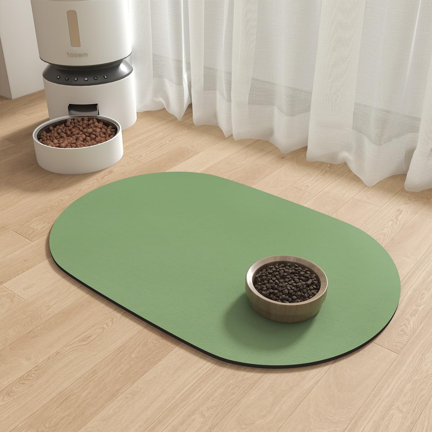 Absorbent Dog Food Mat-Dog Cat Mat for Food and Water Bowl, Quick Dry Pet Food Mat, No Stains Pet Feeding Pad, Cat Accessories Pet Supplies Mat for Messy Drinkers