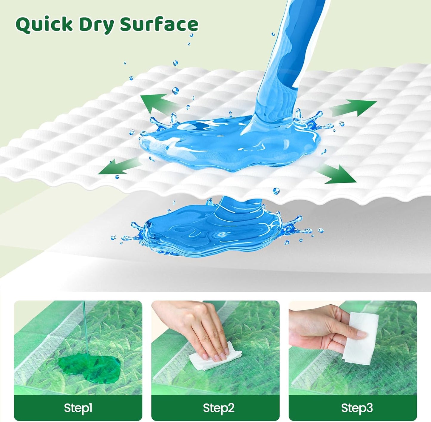 Puppy Pads XL 60 Count - 28"x34" Extra Large Pee Pads for Dogs Odor Blocking, Leak-Proof Potty Training Pad Super Absorbent, 6-Layer Leak-Bamboo Patterns Dog Pads