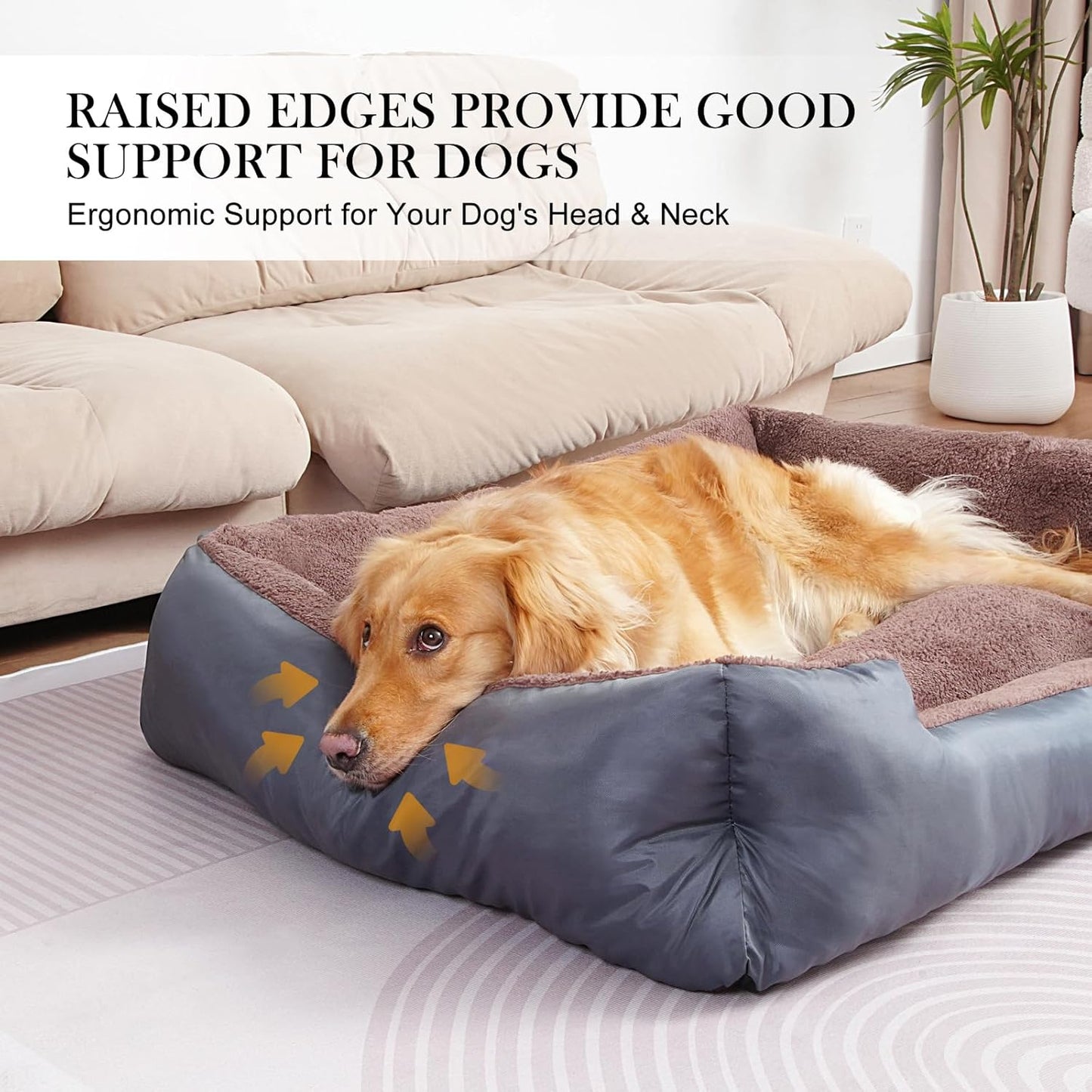 Small Dog Bed, Soft Breathable Dog Bed Machine Washable, Pet Bed with Anti-Slip Bottom