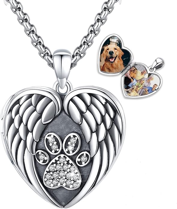 Picture Locket Necklace for Women Men Rose 14K Real Gold 925 Sterling Silver Jewelry Heart Locket Necklace that Holds Pictures Tree of Life Viking Wolf Celtic Knot St Christopher St Michael Pendant