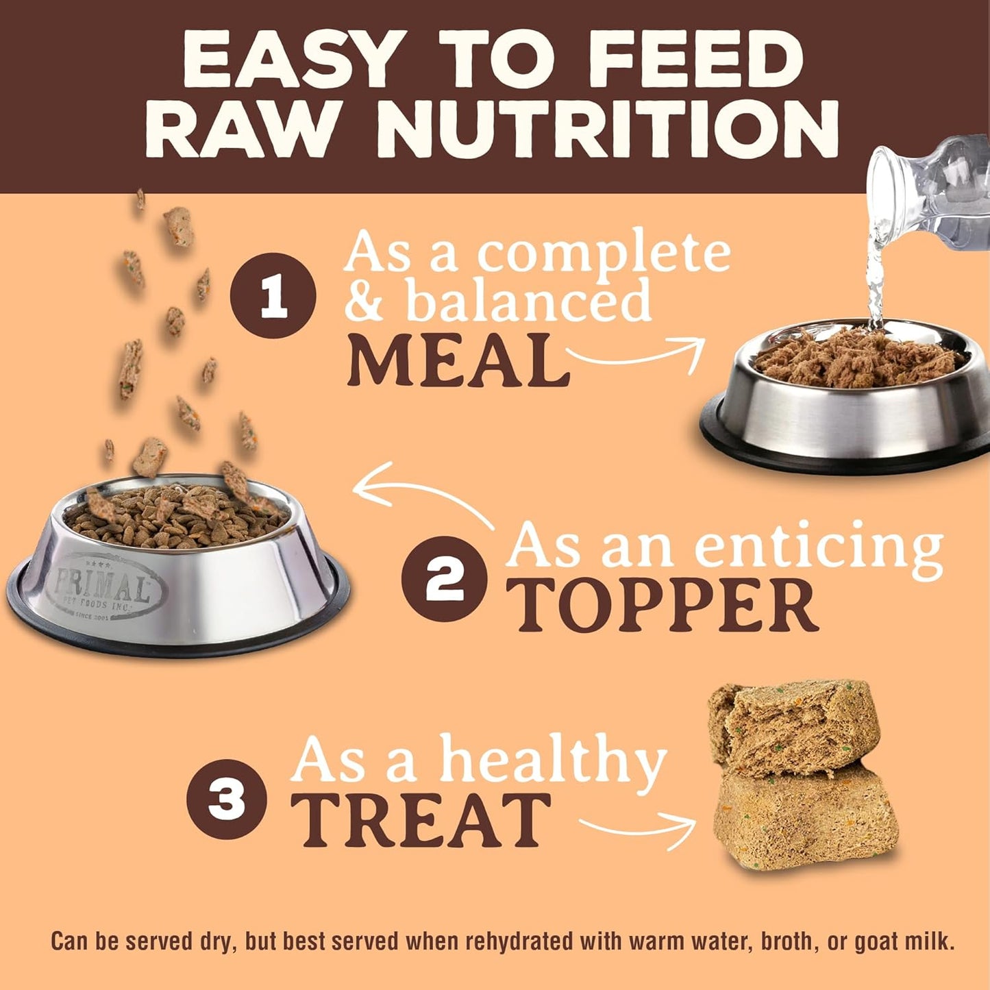 Primal Freeze Dried Raw Cat Food Nuggets Pork, Complete & Balanced Meal or Topper, Premium, Healthy, Grain Free, High Protein Raw Cat Food with Probiotics (14 oz)
