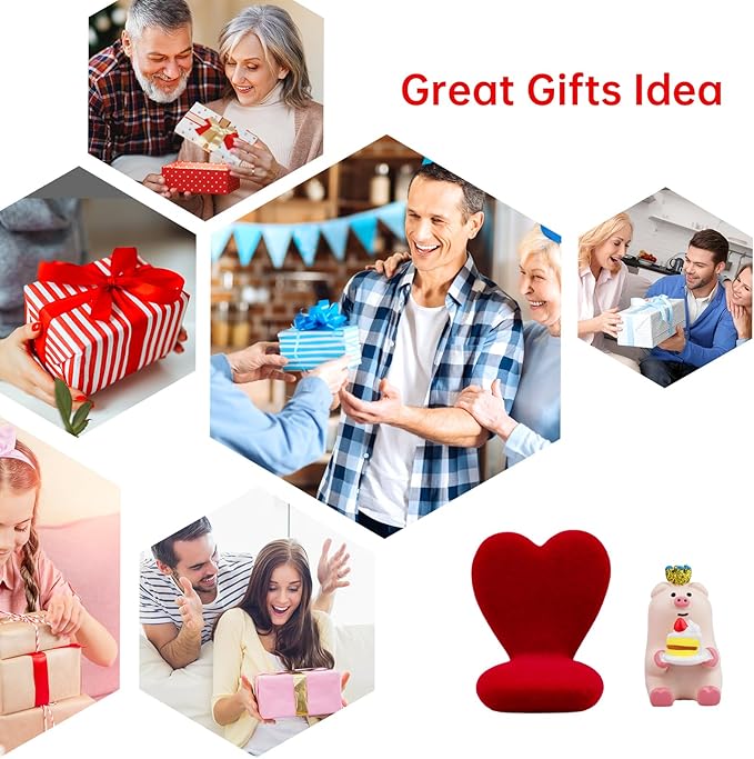 Cute Mini Pig Eating Cake Resin Figurine Apply to for Office, Home Decoration Perfect for Pig Lovers - Heart-Shaped Sofa