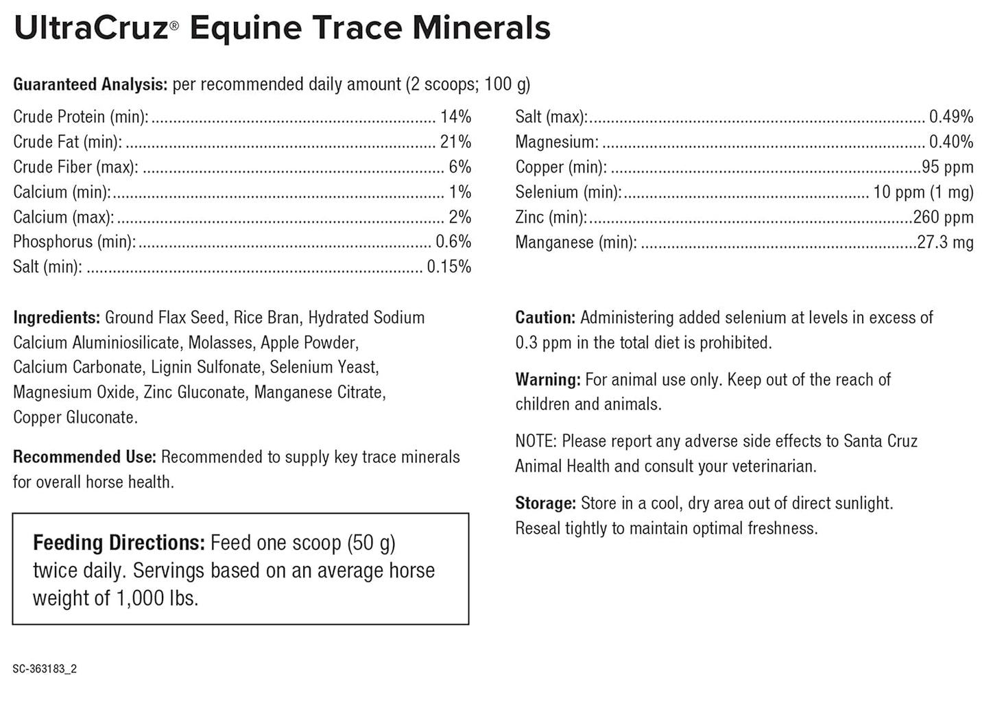 UltraCruz® Equine Trace Minerals, 25 lb