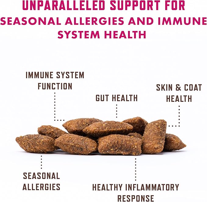 Rocco & Roxie Allergy Relief for Cats, Cat Supplements & Vitamins, Probiotics to Support Gut Health, Fish Oil for Skin, Sneezing and Itching from Seasonal Allergies, Tart Cherry Immune System Support