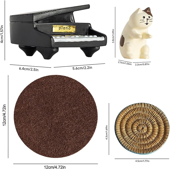 Cat Figurines Miniature Cat Figurines Cat Gifts for Cat Lovers Cute Decor for Home Office