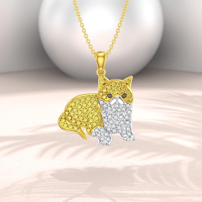 Cat Necklaces 13 Breeds of Cats Necklaces S925 Sterling Silver Cat Pendant for Women