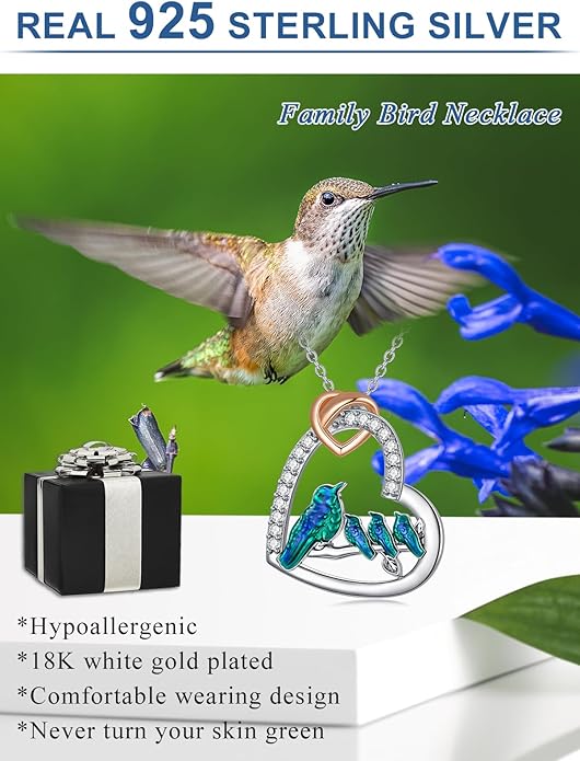 Mothers Day Gift for Mom 925 Sterling Silver Mama Bear/Dinosaur/Cat/Bird/Chicken Necklace with 1 2 3 4 5 Cubs Jewelry for Women Wife Grandma