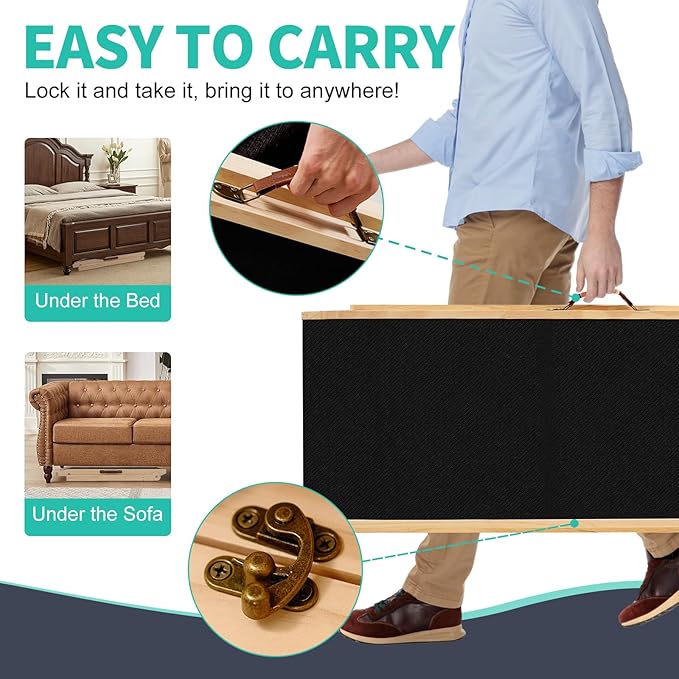 Dog Ramp, 5 Level Adjustable Height Folding Pet Ramp for High Bed, Portable Paw Ramps Large Bed Ramp for Medium & Large Old Dogs & Cats - Natural Wood Furniture Quality