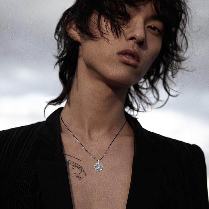 MEDWISE Wing/Wolf/Compass Urn Necklace for Ashes 925 Sterling Silver Necklace Guardian Angel Ashes Keepsake Memorial Urn Pendant Pet Cremation Jewelry for Ashes Memorial Jewelry for Dog Cat Pet Men