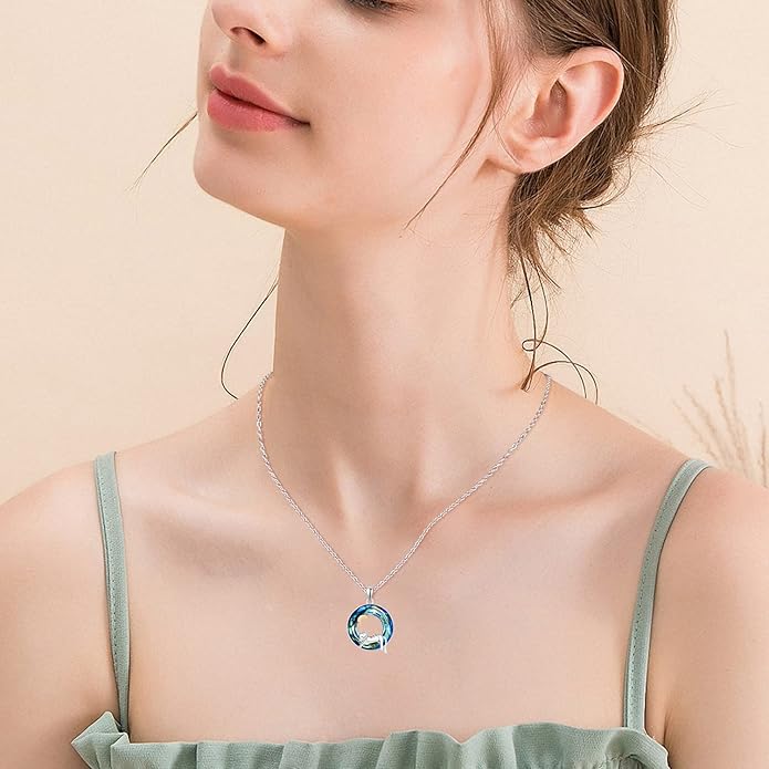 Dreamboat Sterling Silver Cat Necklace for Women Crystal Necklace Cute Animal Necklace Kitten Necklace Cat Pendant Friendship Cat Jewelry Gifts