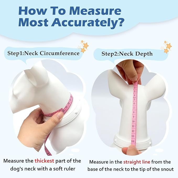 Hard & Heavy Plastic Dog Cone Collar Alternative for Medium Dogs (French Bulldog Dachshund),Pet Neck Head Protective Cone Anti-Lick, Adjustable Elizabethan Recovery Collar Cone of Shame for Healing