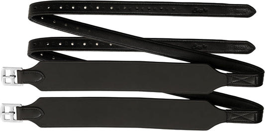 Exion Wide Stability Stirrup Leathers for English Saddles | Premium Cowhide Leather | Enhanced Leg Stability & Comfort | Sizes: 48" to 62"