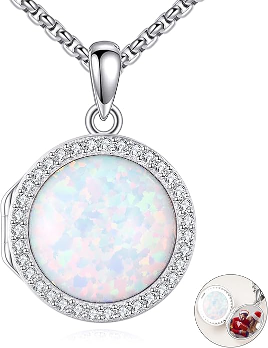 ONEFINITY Tree of Life Locket Necklace Sterling Silver Locket Necklace That Holds Pictures Tree of Life Locket Pendant for Women Wife Girlfriend