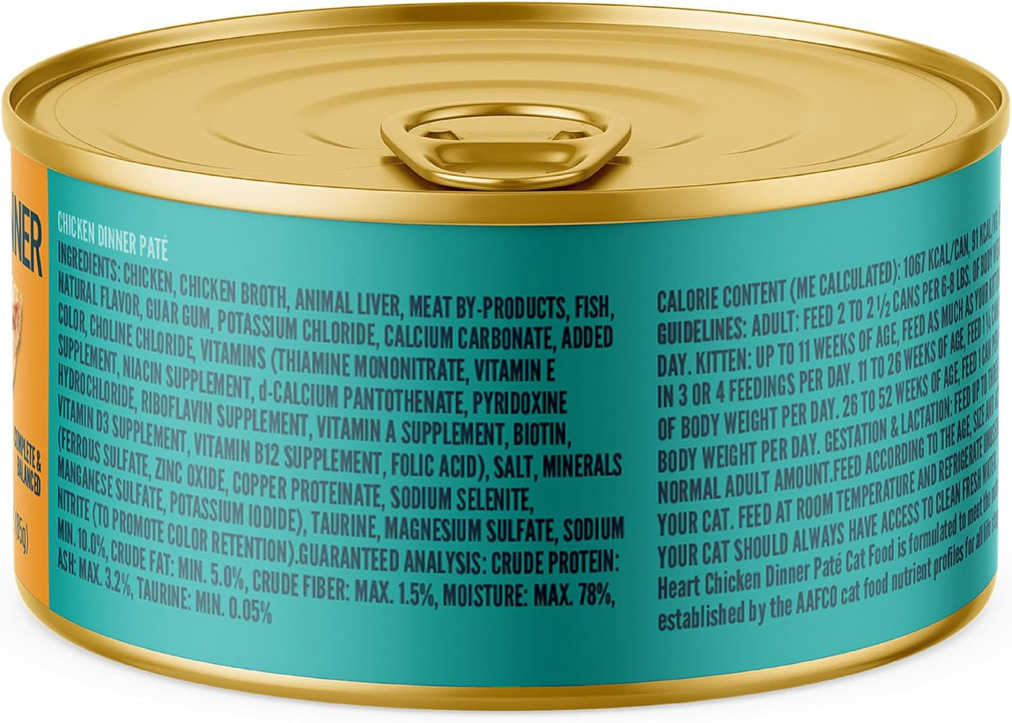 A Strong Heart Canned Wet Cat Food, Chicken Dinner Paté - 3 oz Cans (Pack of 24), Made in The USA with Real Chicken