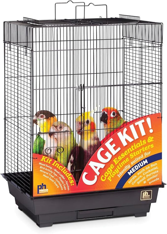 Prevue Hendryx 91351 Square Roof Bird Cage Kit, Black,1/2"