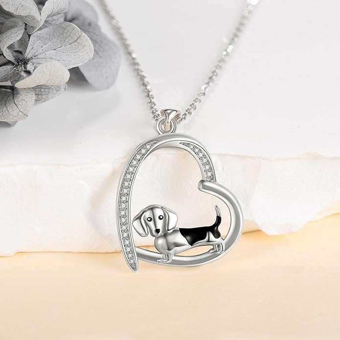 MONGAS Penguins/Guinea Pig/Pig/Fox/Corgi/Frog/Bunny/Koala8/Cow/French Bulldog Necklaces Penguin Gifts 925 Sterling Silver Hugging Penguins Cute Animal Jewelry for Women Sister