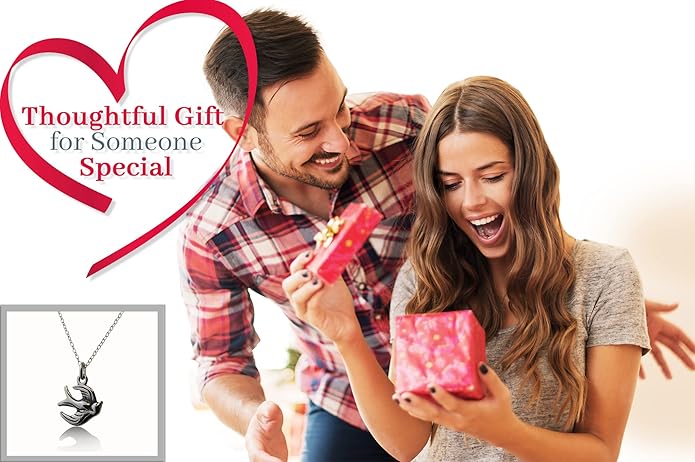 FashionJunkie4Life Sterling Silver Bird Pendant Necklaces for Women