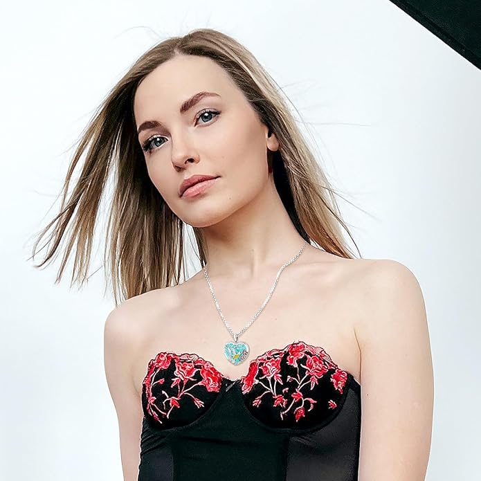 Picture Locket Necklace for Women Men Rose 14K Real Gold 925 Sterling Silver Jewelry Heart Locket Necklace that Holds Pictures Tree of Life Viking Wolf Celtic Knot St Christopher St Michael Pendant