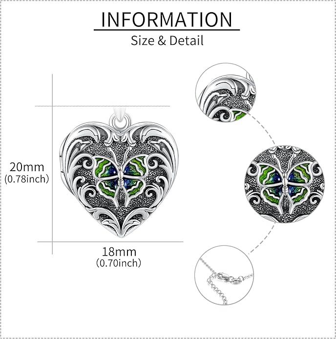 ONEFINITY Tree of Life Locket Necklace Sterling Silver Locket Necklace That Holds Pictures Tree of Life Locket Pendant for Women Wife Girlfriend