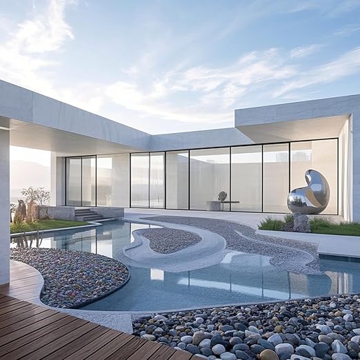 Large River Rocks for Landscaping, 40lbs Colorful Pebbles for Indoor Plants, 2-3 Inch Decorative Rocks for Planters, High Polished Stones for Vase Filler Fish Tank Garden