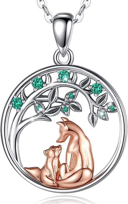 EUDORA Sterling Silver Mother Daughter Necklace for Women, Mama Son Daughter Necklace Pendant for Mom and Daughter,Mom Jewelry from Daughter Mother's Day Gift for Mother Daughter Aunt Grandma