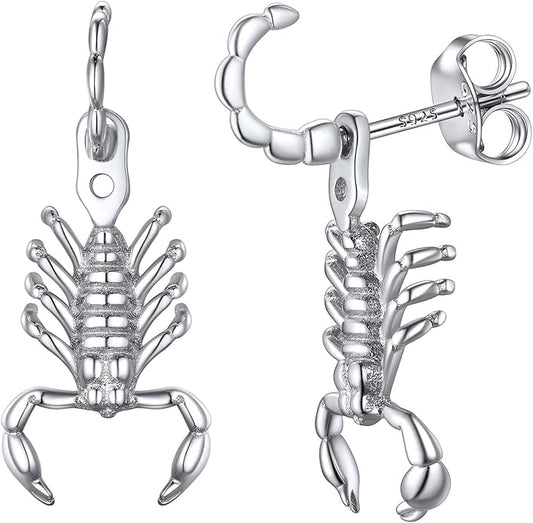 ChicSilver Hypoallergenic 925 Sterling Silver Cute Animal Earrings for Women Lovely Cat/Hedgehog/Turtle Stud Earrings for Sensitive Ears(with Gift Box)