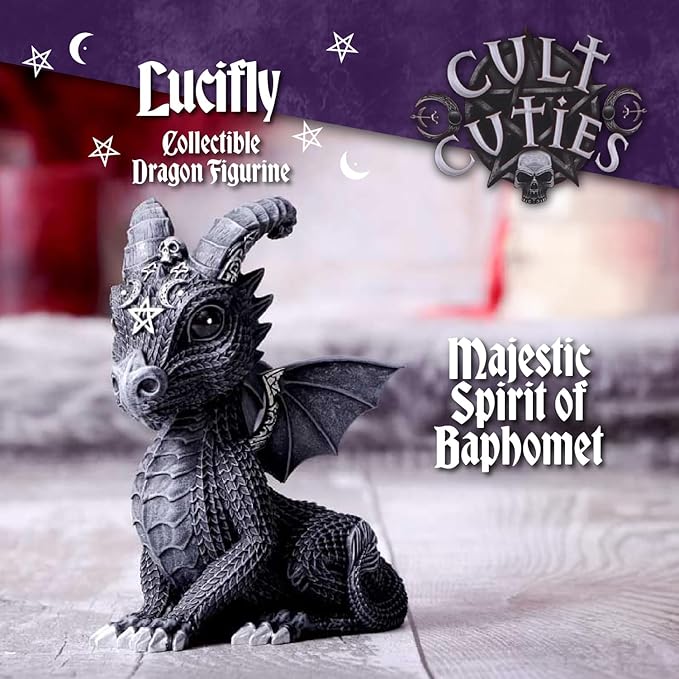 Nemesis Now Cult Cuties Adorable Occult Figurines, Bewitching Evil Spirit Creatures, Hand-Painted, Resin - Lucifly