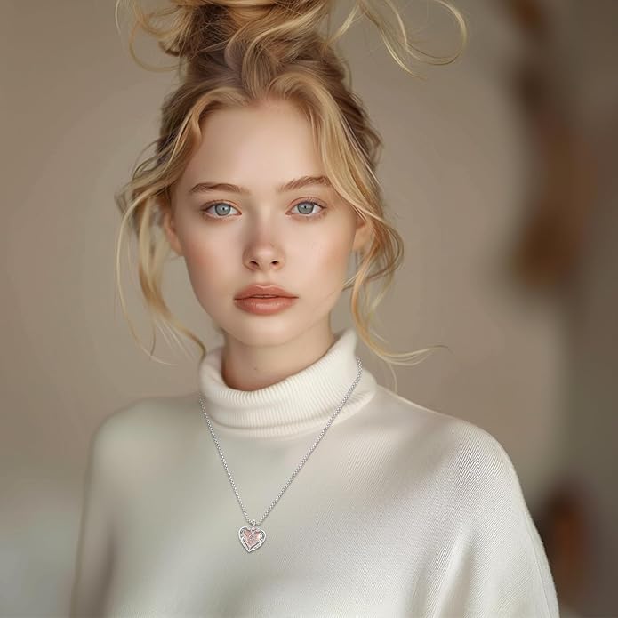 Eusense Cremation Jewelry for Ashes Urn Necklace to Put Ashes In 925 Sterling Silver Memorial Pendant Heart Urn Necklaces for Ashes Necklace for Women Men