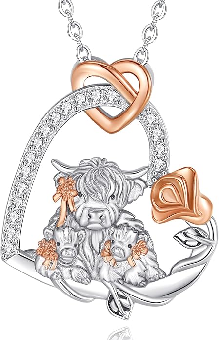 EUDORA Sterling Silver Mother Daughter Necklace for Women, Mama Son Daughter Necklace Pendant for Mom and Daughter,Mom Jewelry from Daughter Mother's Day Gift for Mother Daughter Aunt Grandma