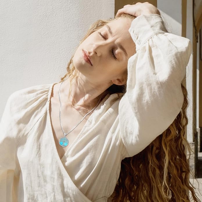 Picture Locket Necklace for Women Men Rose 14K Real Gold 925 Sterling Silver Jewelry Heart Locket Necklace that Holds Pictures Tree of Life Viking Wolf Celtic Knot St Christopher St Michael Pendant