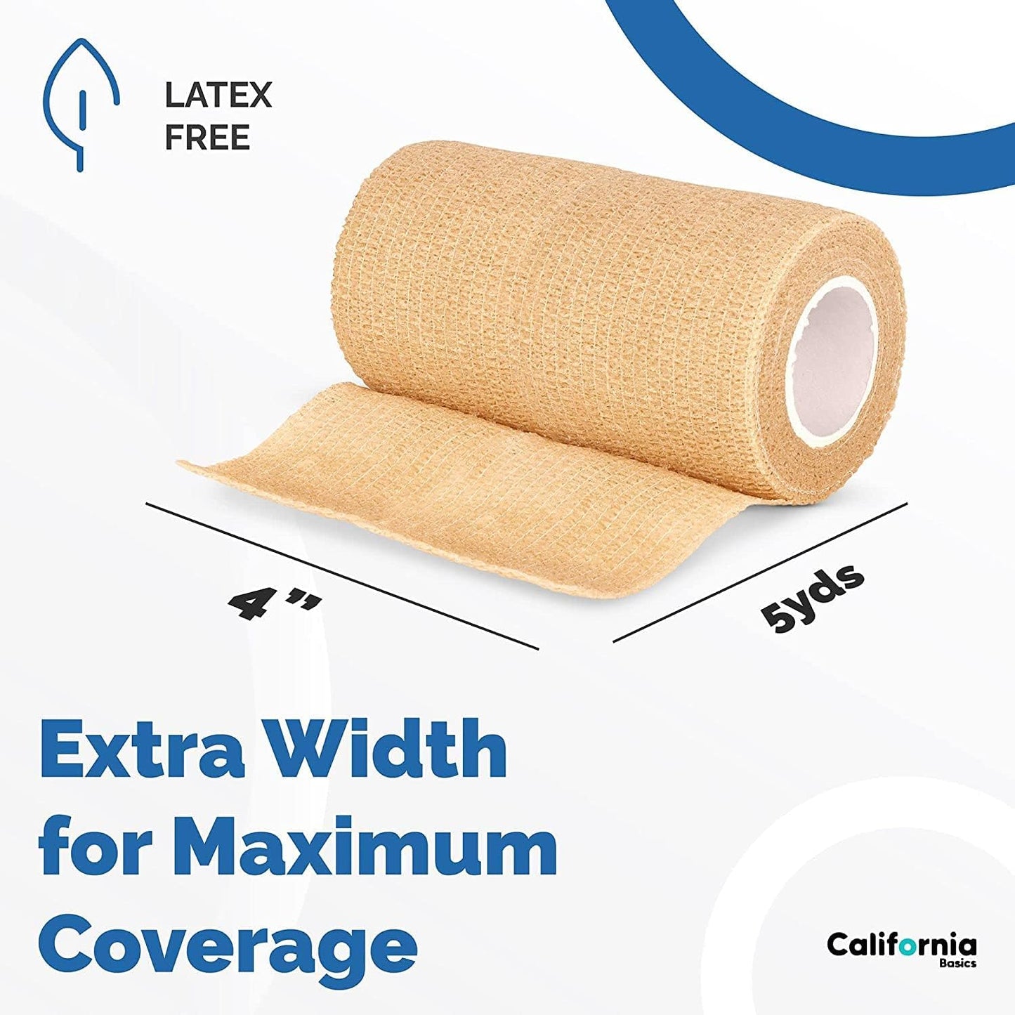 Self-Adhesive Bandage Wrap - Suitable for All Sports - Breathable Athletic Tape for Wrists - Knee and Ankle - Self Adhesive Bandage- 4 Inch- 12 Pack - Brown