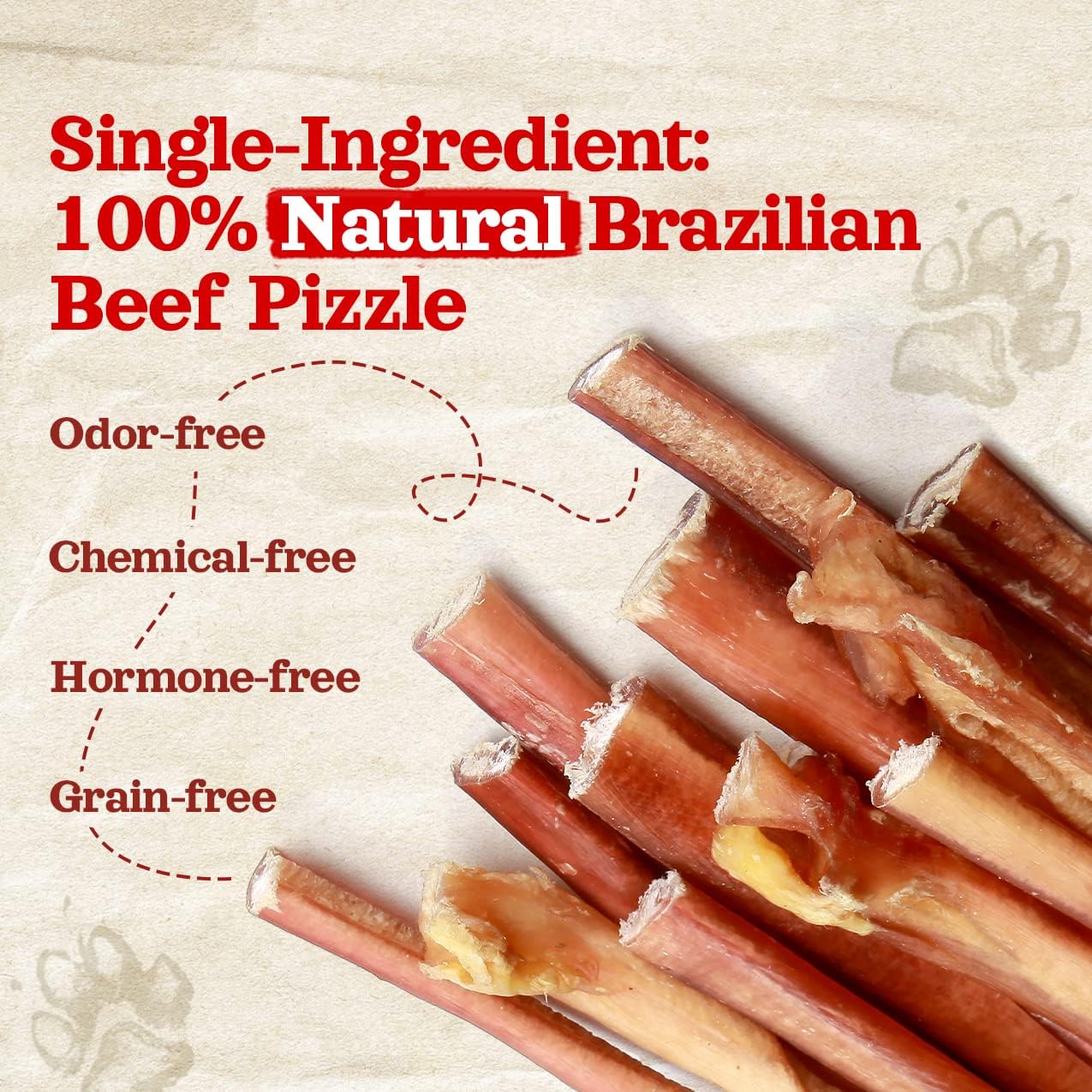 Natural Farm Odor-Free Thin Bully Sticks (6”, 25-Pack) All-Natural Long-Lasting Dog Chews, 100% Beef Pizzle, Grass-Fed, Grain-Free, Protein for Muscle Development & Energy, Perfect for Medium Chewers
