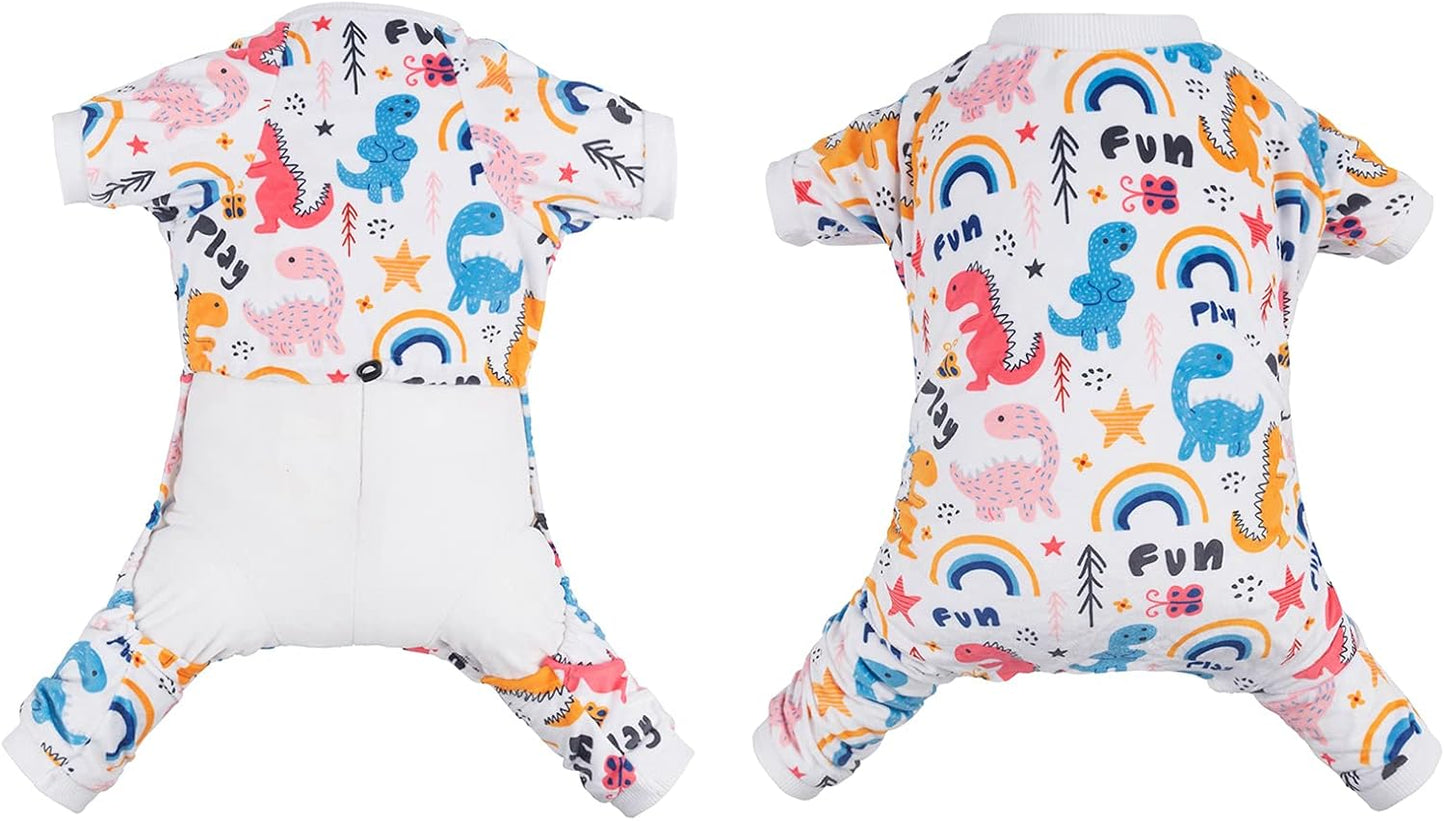 CuteBone Small Dogs Outfit Soft Puppy Onesies Pjs Dog Pajamas Pet Coat Cat Apparel Comfy Doggie Jumpsuit Bodysuit for All Seasons P159L