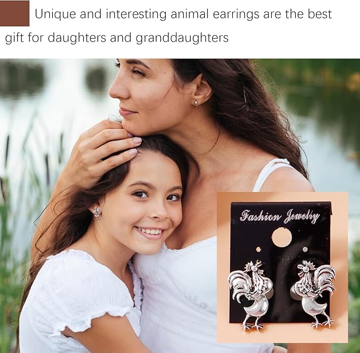 Frog Earrings for Women Mothers Day Gifts Vintage Frogs Shaped Stud Earrings Funny Cute 3D Animal Earrings Jewelry Gifts